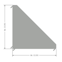 40-130-1SS MODULAR SOLUTIONS GUSSET BRACKET 90MM X 90MM WITH STAINLESS STEEL HARDWARE REINFORCEMENT ANGLE